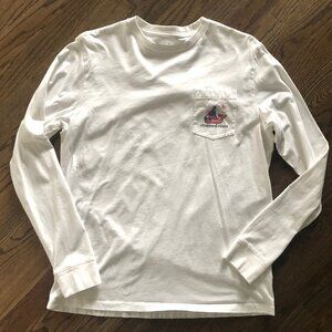 Boys White Vineyard Vines Classic L/S Tee Size XL